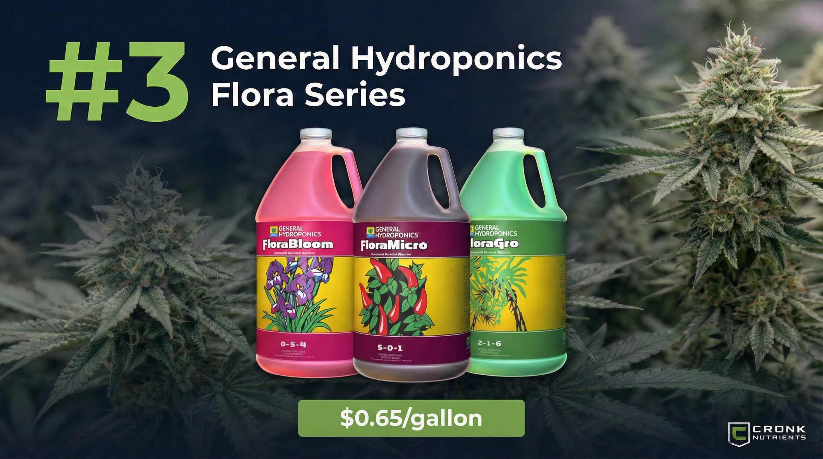 General Hydroponics Flora Series 3-part nutrient system